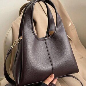 Coffee Brown Fashionable Women's Bucket Tote